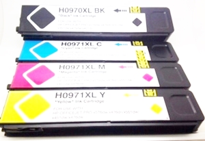 Compatible HP 970XL/971XL a set of 4 High Capacity Ink Cartridges